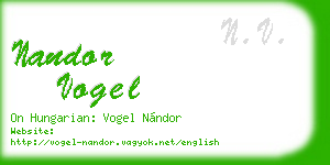 nandor vogel business card